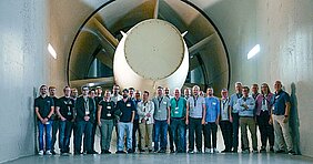 Group Picture in the Aerodynamics & Aeroacoustics Wind Tunnel